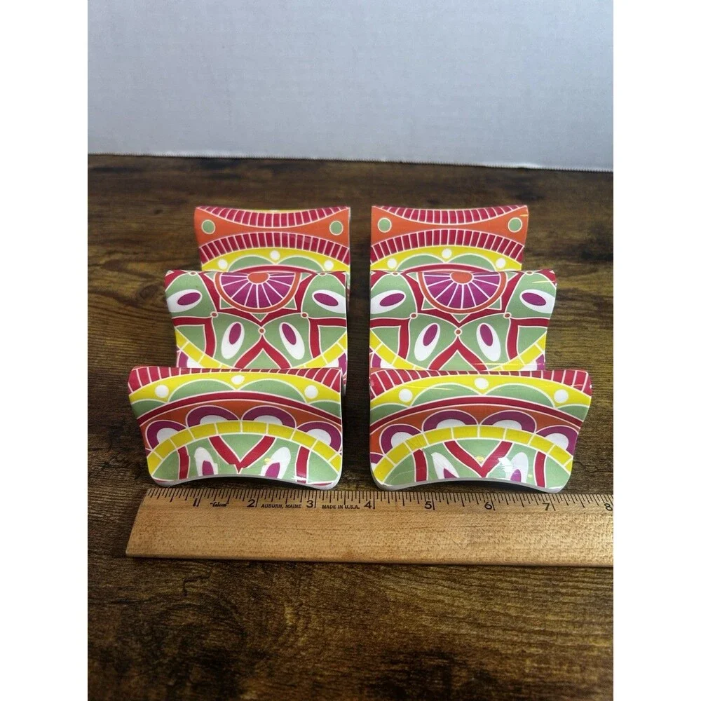 Colorful Reversible Plastic Taco Holders Set of 2 Holds 2 or 3 Tacos Multicolor